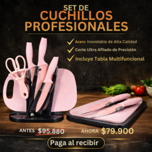 Línea Premium X7  Set de cuchillos y tabla